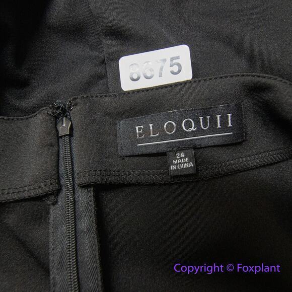 New! Eloquii black sheath dress square neck cap sleeve, size 24 - Picture 10 of 12